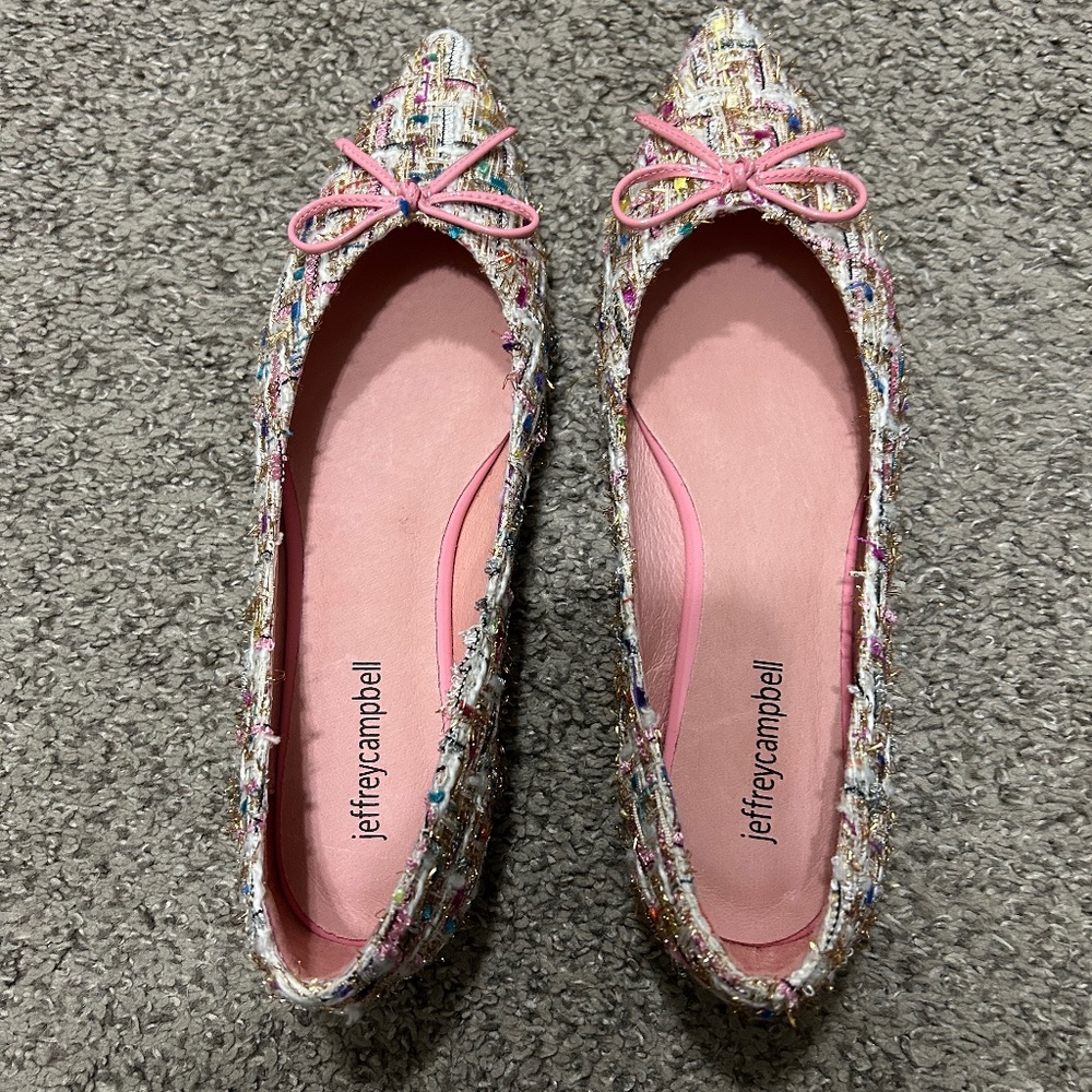 Jeffrey Campbell Tweed Ballet Flats